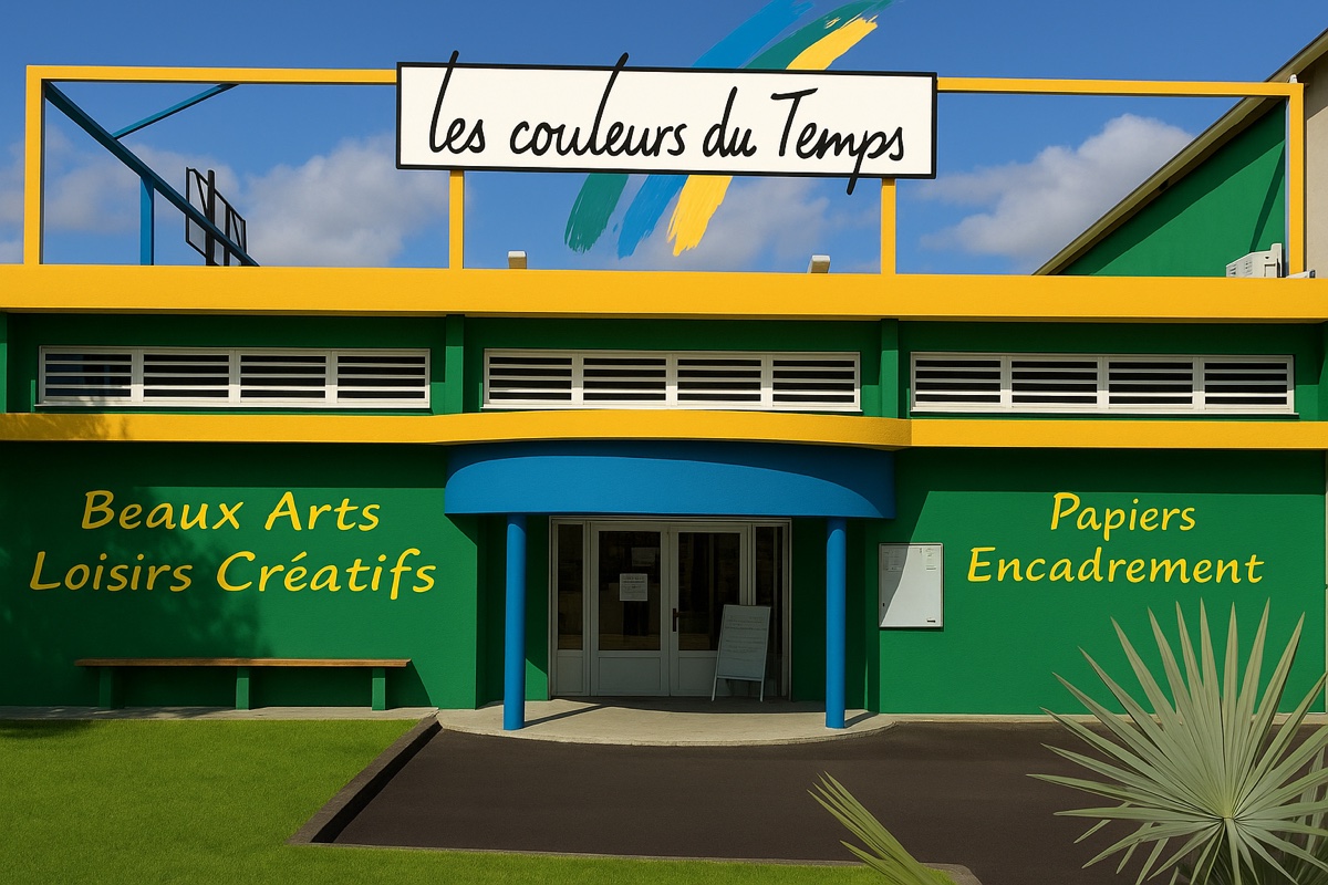 Les Couleurs du Temps — la façade du magasin à Sainte-Clotilde