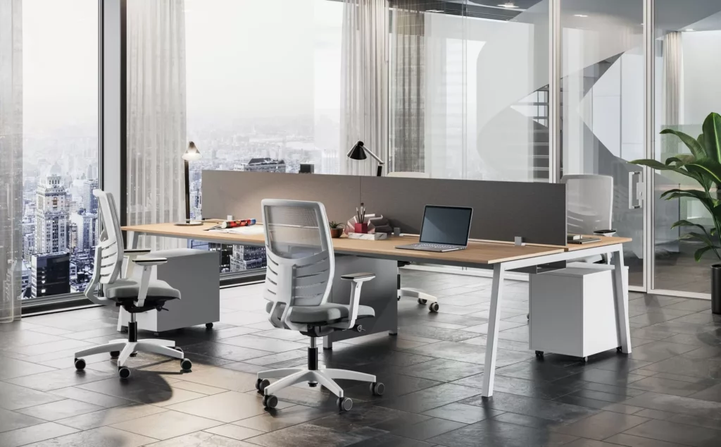 Aménagement open space avec bench Frezza Pop Ace à La Réunion