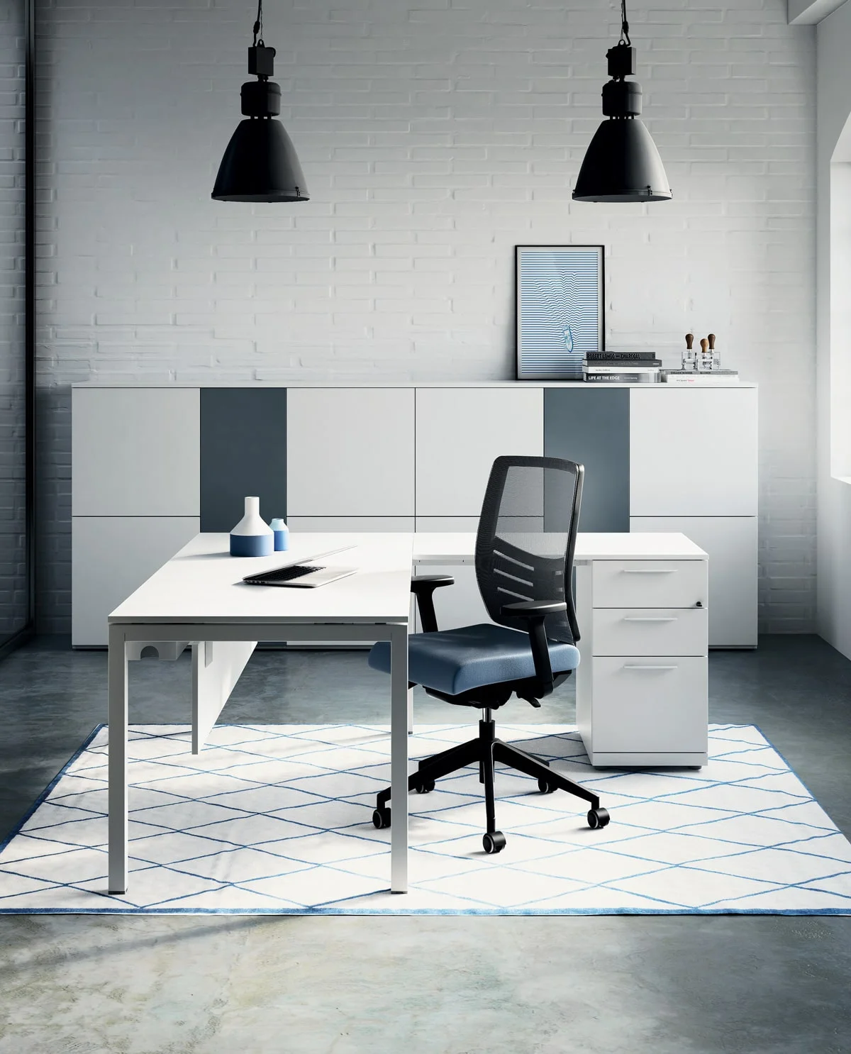 Poste de travail open space Frezza — mobilier de bureau opérationnel à La Réunion